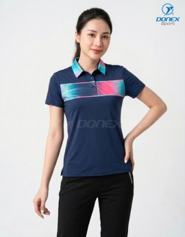 Áo thể thao nữ AC-3858-12-01 Navy phối trắng